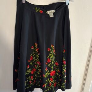 Neiman Marcus Exclusive black Embellished A-Line Midi Skirt